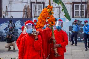 Fulpati, seventh day of Dashain festival in Nepal